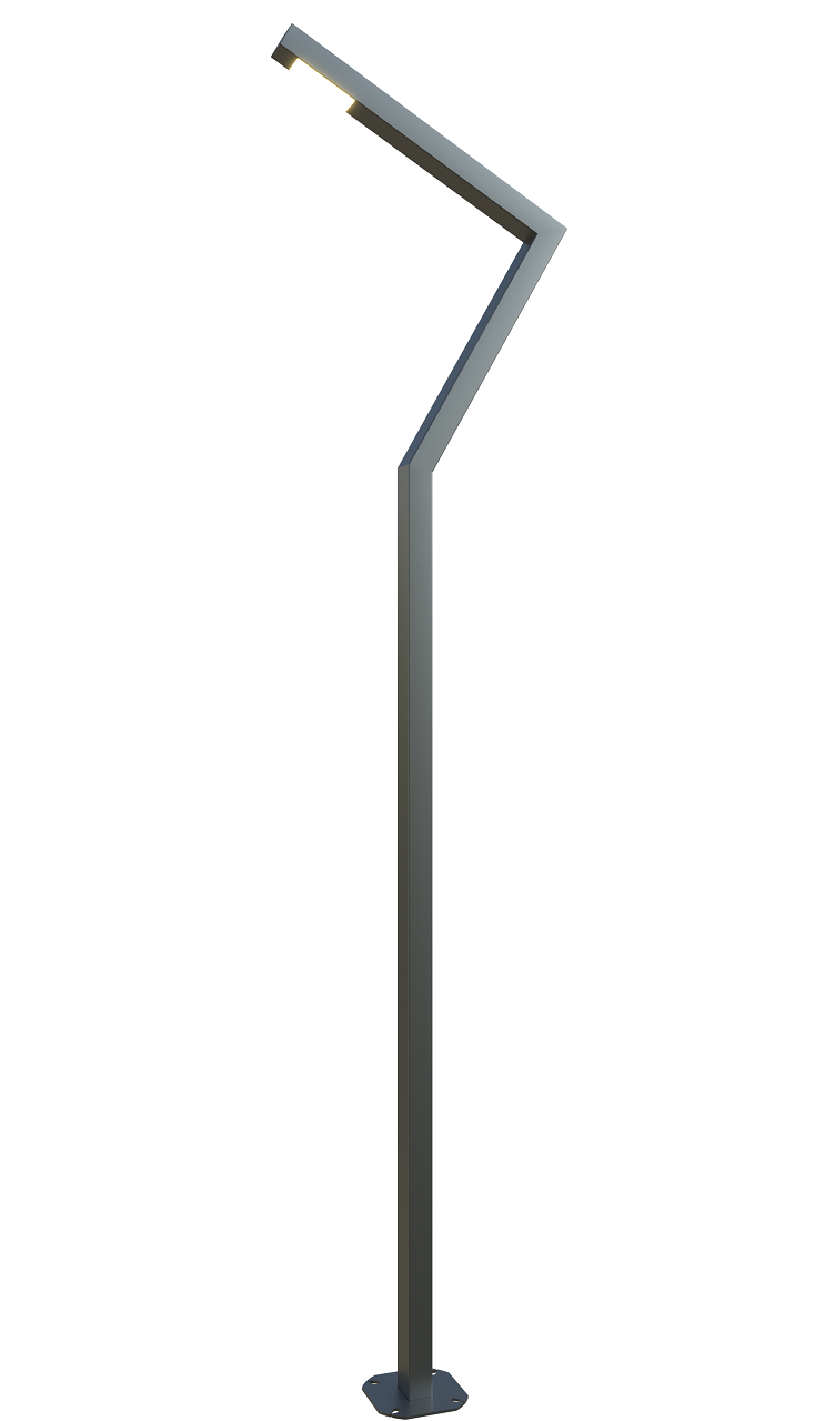 Angular LED pole 16 ft. Monaco OD 4x4 (Aluminum+powder coating) Two sides 180W 24300Lm